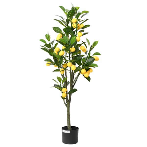 vidaXL kunstlik sidrunipuu 136 lehed 120 cm rohelised