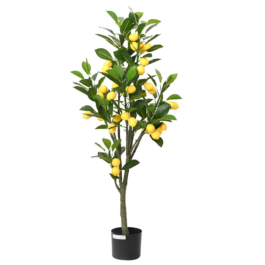 vidaXL Zitronenbaum Künstlich 136 Blätter 120 cm Grün