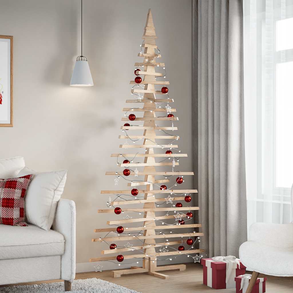 Weihnachtsbaum Holz zum Schmücken 210 cm Massivholz Kiefer