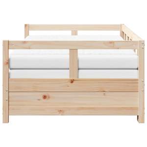 Válenda s přistýlkou a matracemi 80 x 200 cm masivní borovice - obrázek 5