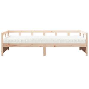 Válenda s matrací 80 x 200 cm masivní borové dřevo - obrázek 3