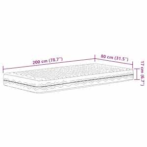 Válenda s matrací 80 x 200 cm masivní borové dřevo - obrázek 12