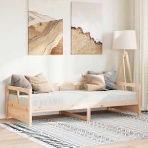 Válenda s matrací 80 x 200 cm masivní borové dřevo