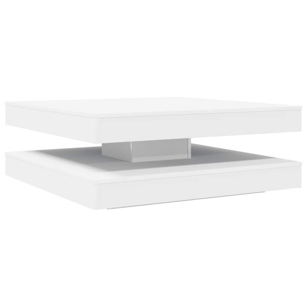 vidaXL Konferenční stolek otočný o 360º bílý 90x90x34,5 cm