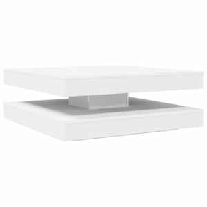 Konferenční stolek otočný o 360º bílý 90x90x34,5 cm - obrázek 2