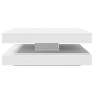 Konferenční stolek otočný o 360º bílý 90x90x34,5 cm - obrázek 4