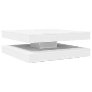 Konferenční stolek otočný o 360º bílý 90x90x34,5 cm - obrázek 6