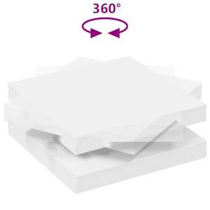 Konferenční stolek otočný o 360º bílý 90x90x34,5 cm - obrázek 7