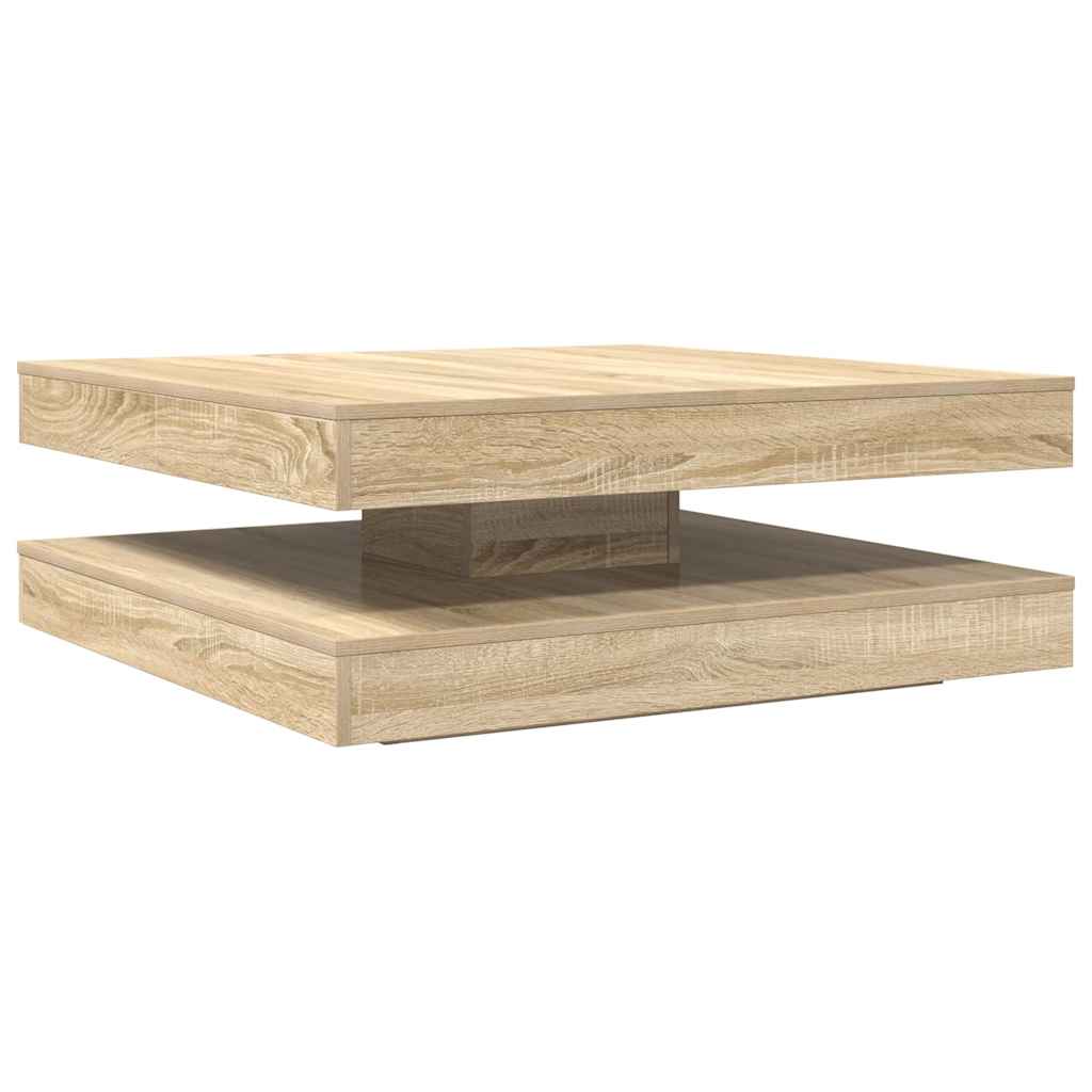 vidaXL Konferenční stolek otočný o 360º dub sonoma 90x90x34,5 cm