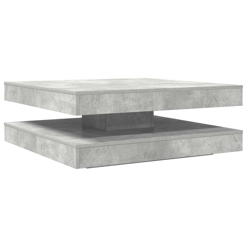 vidaXL Konferenční stolek otočný o 360º betonově šedý 90x90x34,5 cm