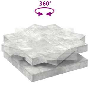Konferenční stolek otočný o 360º betonově šedý 90x90x34,5 cm - obrázek 7