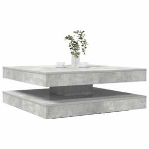 Konferenční stolek otočný o 360º betonově šedý 90x90x34,5 cm - obrázek 1