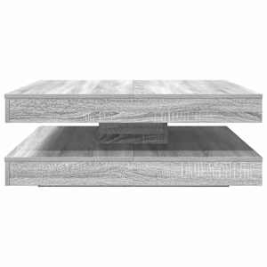 Konferenční stolek otočný o 360º šedý sonoma 90x90x34,5 cm - obrázek 4