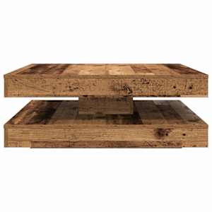 Konferenční stolek otočný o 360º old wood 90x90x34,5 cm - obrázek 4