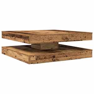Konferenční stolek otočný o 360º old wood 90x90x34,5 cm - obrázek 6