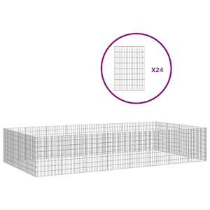 Ohrádka pro zvířata 24 panelů 54 x 80 cm pozinkované železo - obrázek 2
