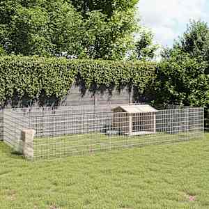 Ograda za živali na prostem s 24 paneli 54x80 cm železo