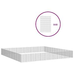Ohrádka pro zvířata 48 panelů 54 x 80 cm pozinkované železo - obrázek 2