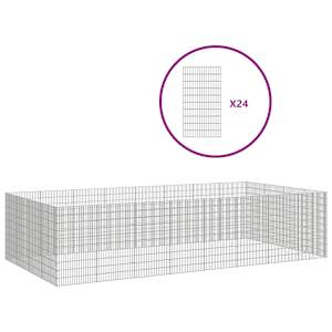 Ohrádka pro zvířata 24 panelů 54 x 100 cm pozinkované železo - obrázek 2