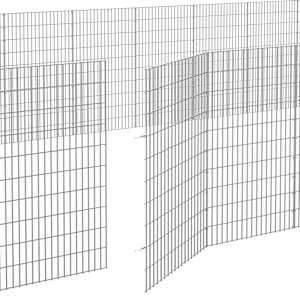 Ohrádka pro zvířata 24 panelů 54 x 100 cm pozinkované železo - obrázek 7