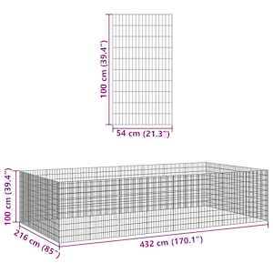 Ohrádka pro zvířata 24 panelů 54 x 100 cm pozinkované železo - obrázek 8