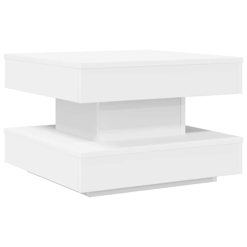 vidaXL Konferenční stolek otočný o 360º bílý 50 x 50 x 34,5 cm