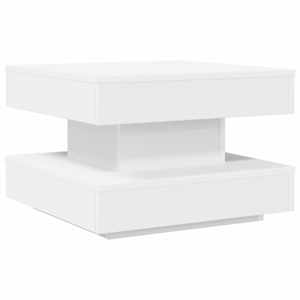 Konferenční stolek otočný o 360º bílý 50 x 50 x 34,5 cm - obrázek 2