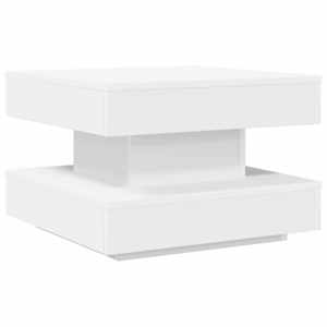 Konferenční stolek otočný o 360º bílý 50 x 50 x 34,5 cm - obrázek 6