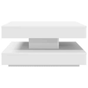 Konferenční stolek otočný o 360º bílý 70 x 70 x 34,5 cm - obrázek 4