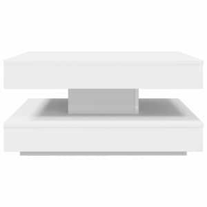 Konferenční stolek otočný o 360º bílý 70 x 70 x 34,5 cm - obrázek 5