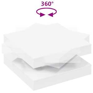 Konferenční stolek otočný o 360º bílý 70 x 70 x 34,5 cm - obrázek 7