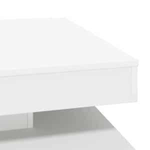 Konferenční stolek otočný o 360º bílý 70 x 70 x 34,5 cm - obrázek 8