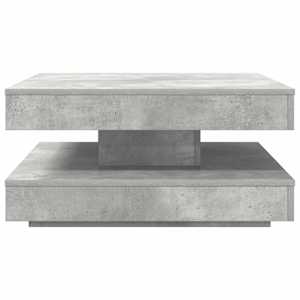 Konferenční stolek otočný o 360º betonově šedý 70x70x34,5 cm - obrázek 4