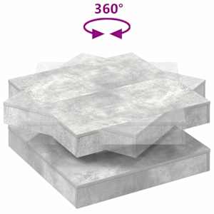 Konferenční stolek otočný o 360º betonově šedý 70x70x34,5 cm - obrázek 7