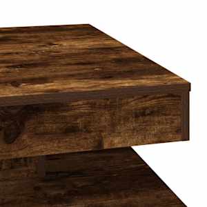 Konferenční stolek otočný o 360º kouřový dub 70 x 70 x 34,5 cm - obrázek 8