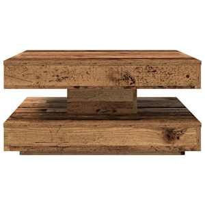 Konferenční stolek otočný o 360º old wood 70 x 70 x 34,5 cm - obrázek 4