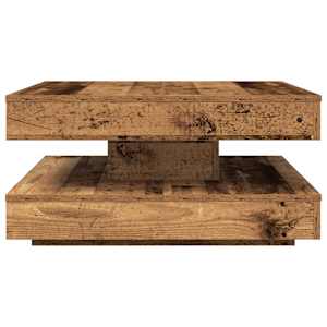 Konferenční stolek otočný o 360º old wood 70 x 70 x 34,5 cm - obrázek 5