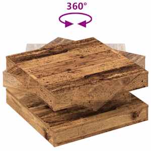Konferenční stolek otočný o 360º old wood 70 x 70 x 34,5 cm - obrázek 7