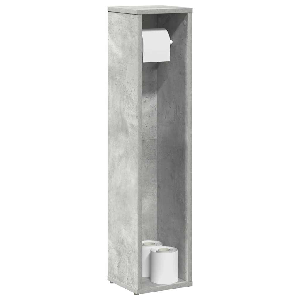 vidaXL Badezimmerschrank mit Rollenhalter Betongrau 20,5x20x90 cm