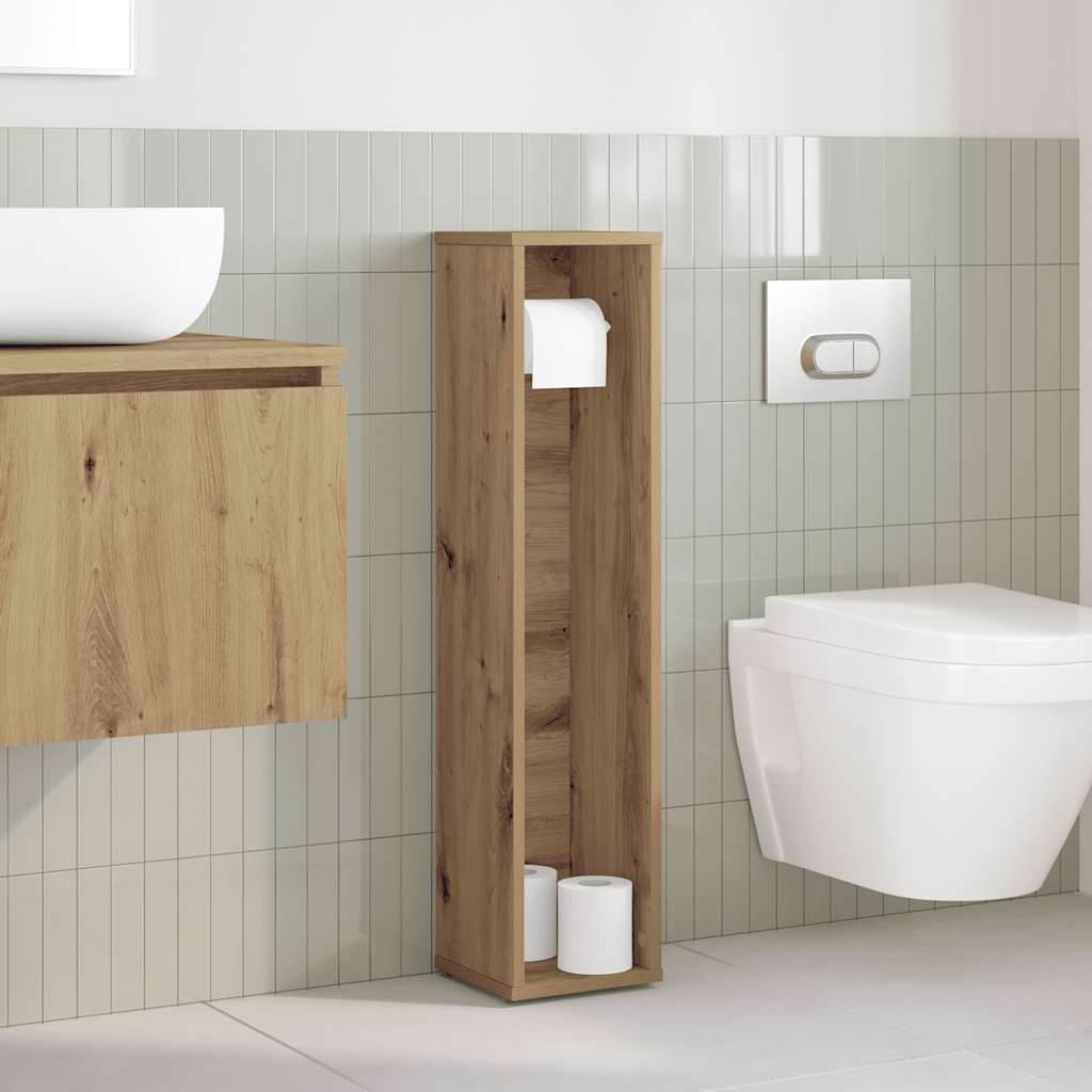 vidaXL Badkamerkast met rolhouder Artisan Oak 20,5x20x90 cm