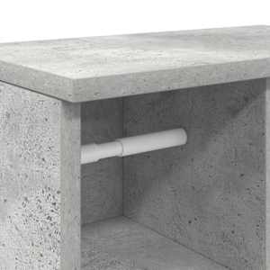 Koupelnová skříňka s držákem rolí betonově šedá 39x22x90 cm - obrázek 9