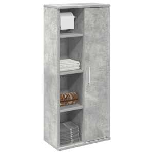 Koupelnová skříňka s držákem rolí betonově šedá 39x22x90 cm - obrázek 1
