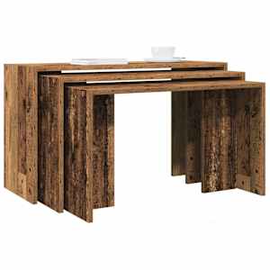 Hnízdové stolky 3 ks old wood kompozitní dřevo - obrázek 1
