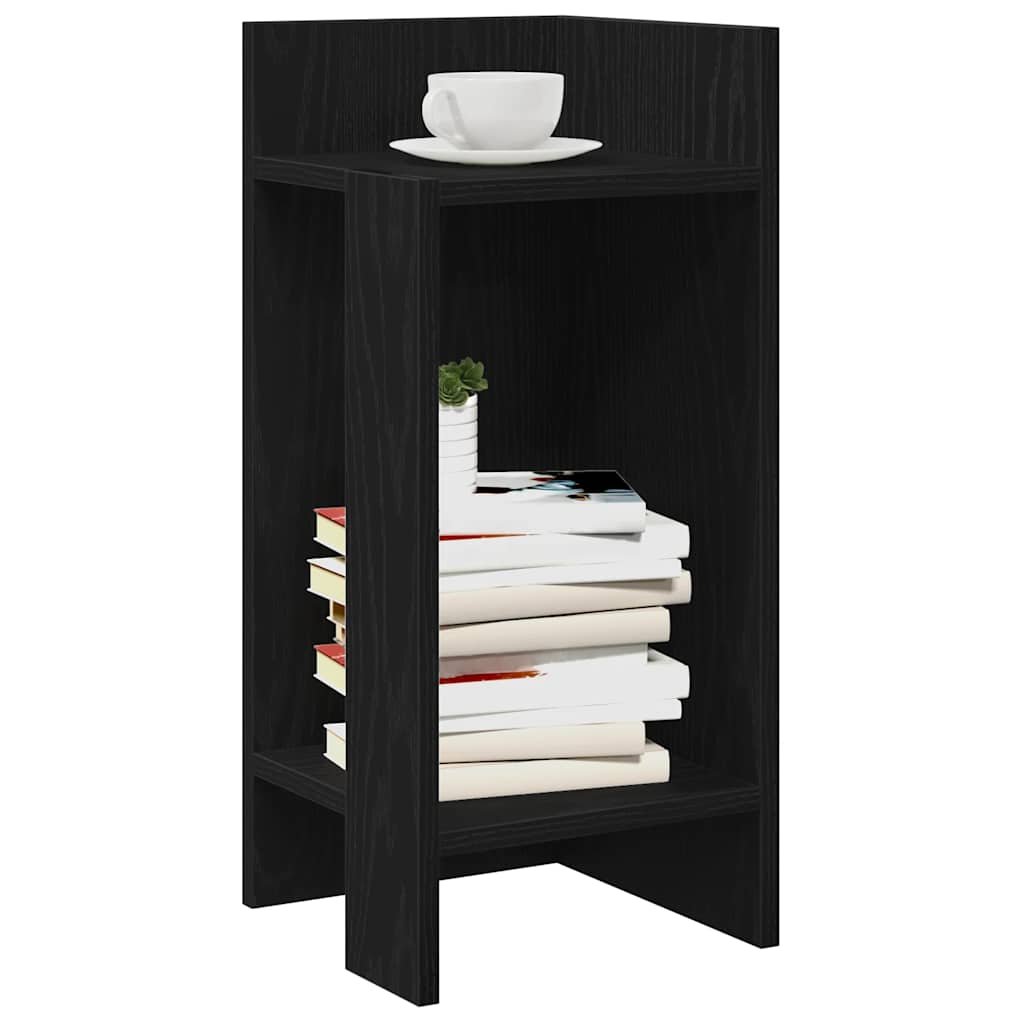 vidaXL Beistelltisch mit Ablage Schwarz 25,5x27x60 cm