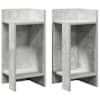 vidaXL lisalauad 2 tk riiuliga, betoonhall, 25,5x27x60 cm