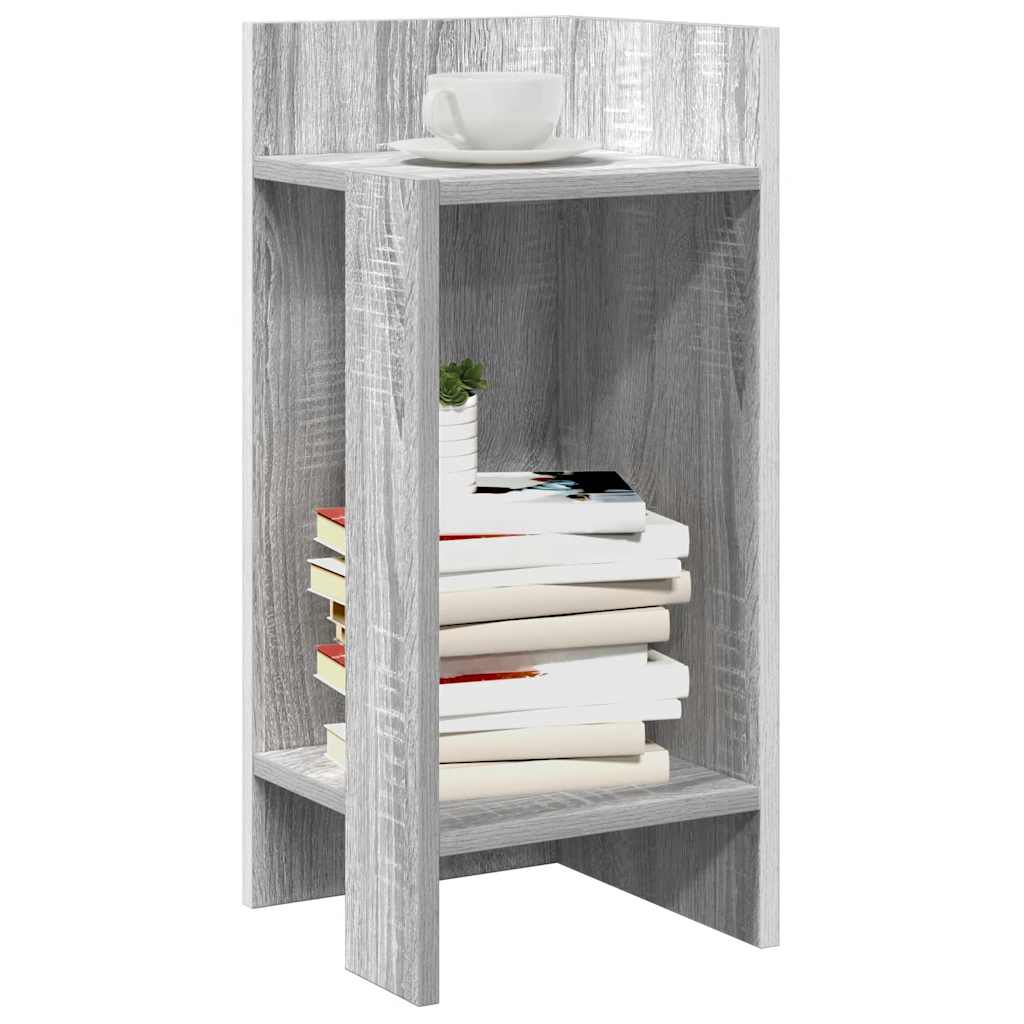 vidaXL Beistelltisch mit Ablage Grau Sonoma 25,5x27x60 cm