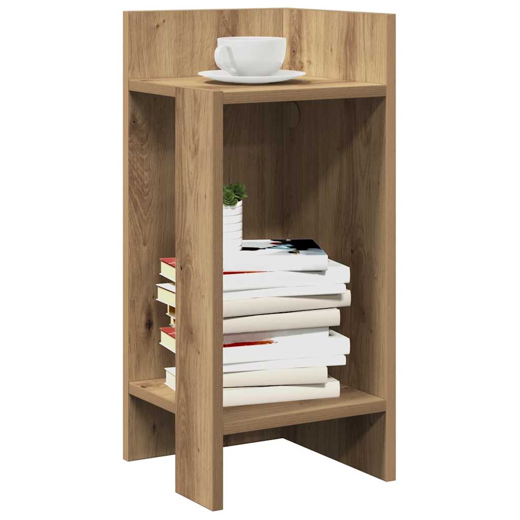 vidaXL Beistelltisch mit Ablage Artisan-Eiche 25,5x27x60 cm