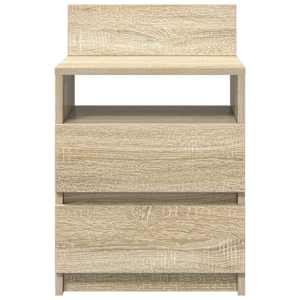 Noční stolky 2 ks se 2 zásuvkami dub sonoma 40 x 33 x 60 cm - obrázek 4