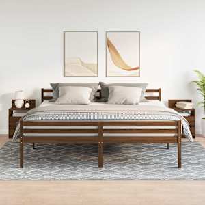 vidaXL Noćni ormarići 2 kom s 2 ladice smeđi hrast 40x33x60 cm