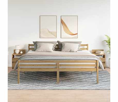 vidaXL Y&ouml;p&ouml;yt&auml;kaapit 2 kpl 2 laatikolla k&auml;sity&ouml;l&auml;inen tammi 40x33x60cm